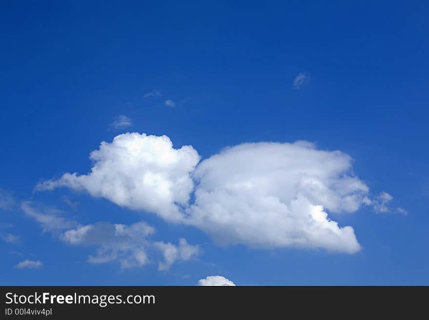 Blue sky with white clouds