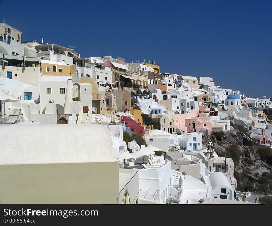 The old town in Santorini