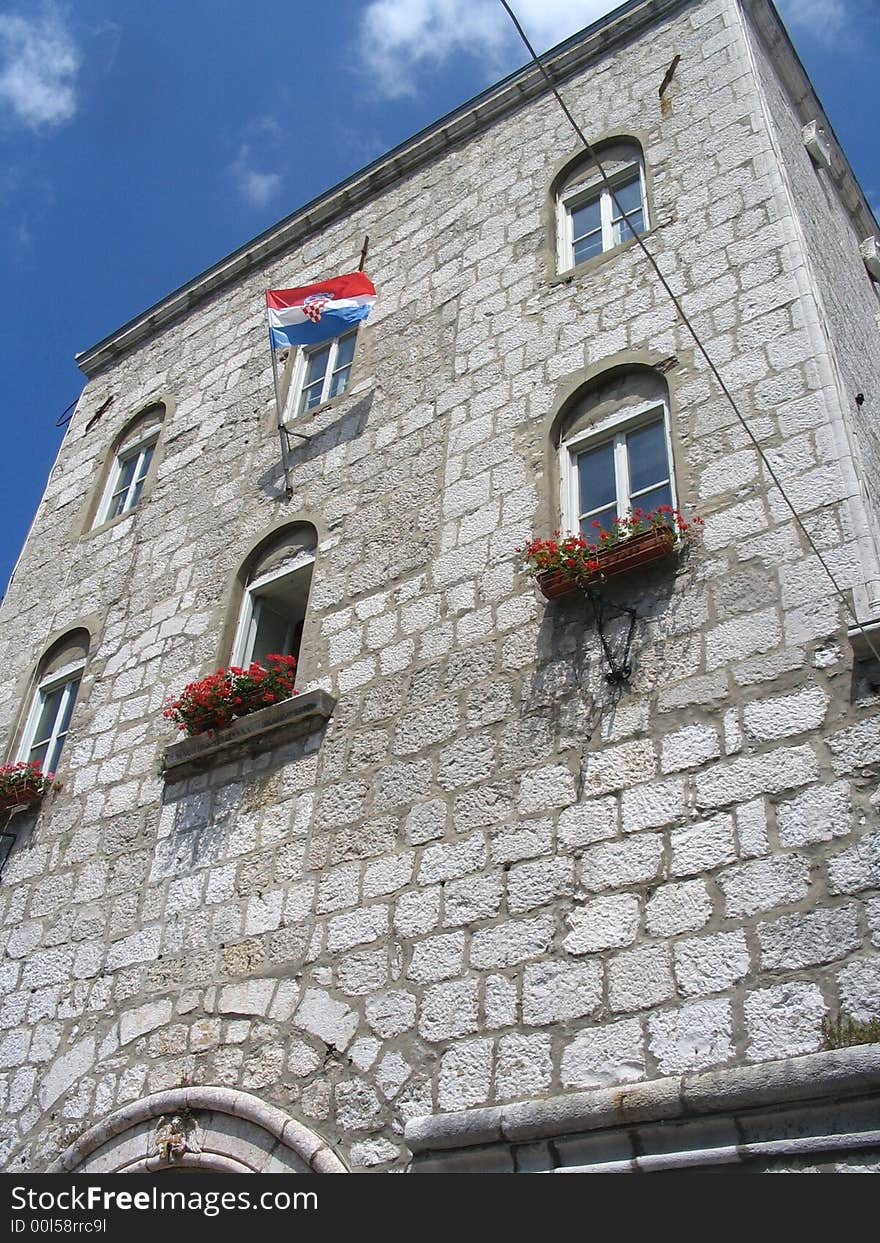 The building in the island of Krk, Croatia. The building in the island of Krk, Croatia