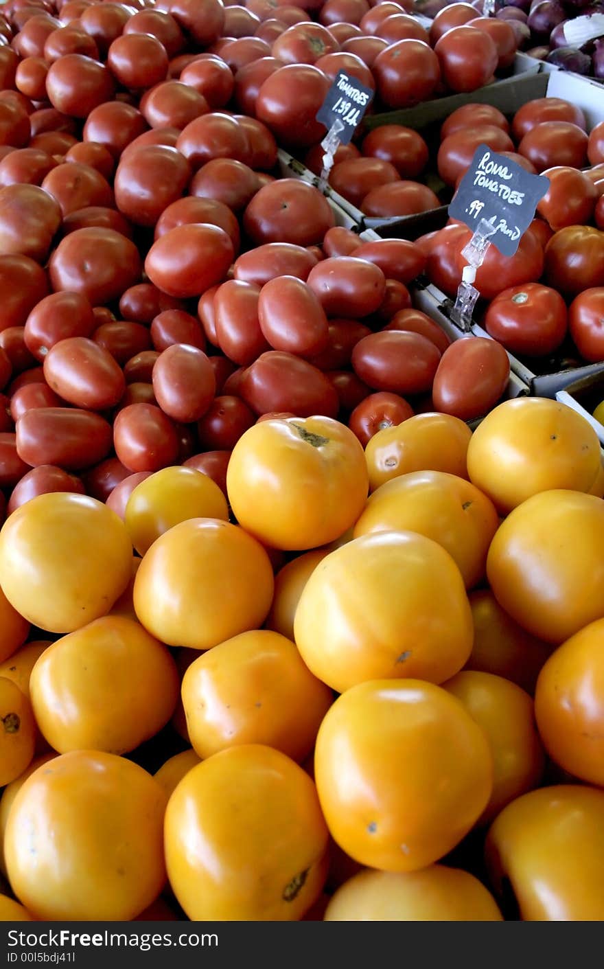 Yellow And Red Tomatoes