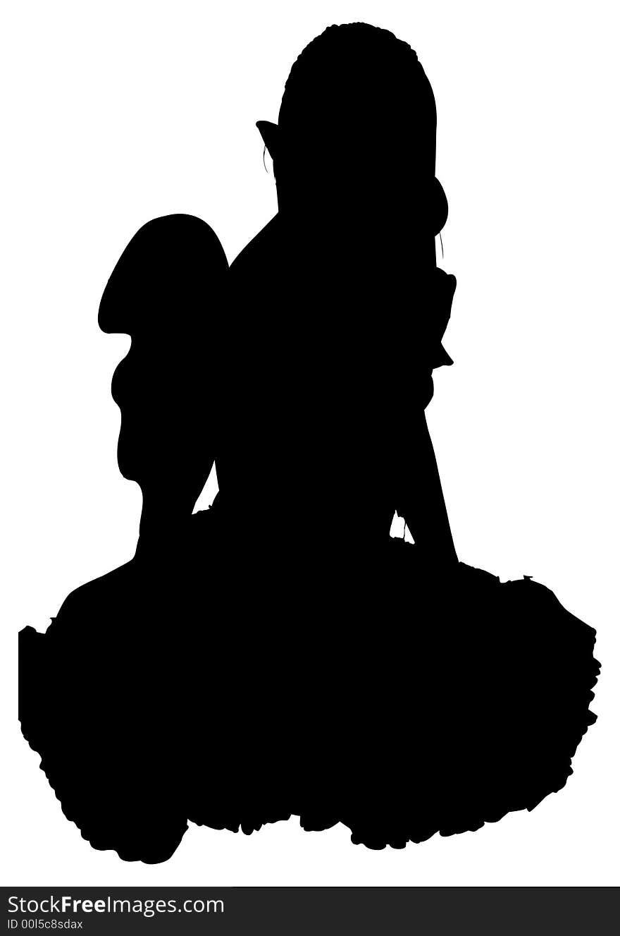 Silhouette With Clipping Path