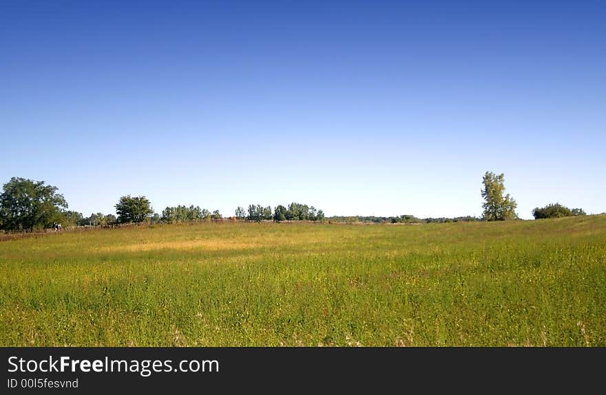 Typical farm scene in Michigan's country side