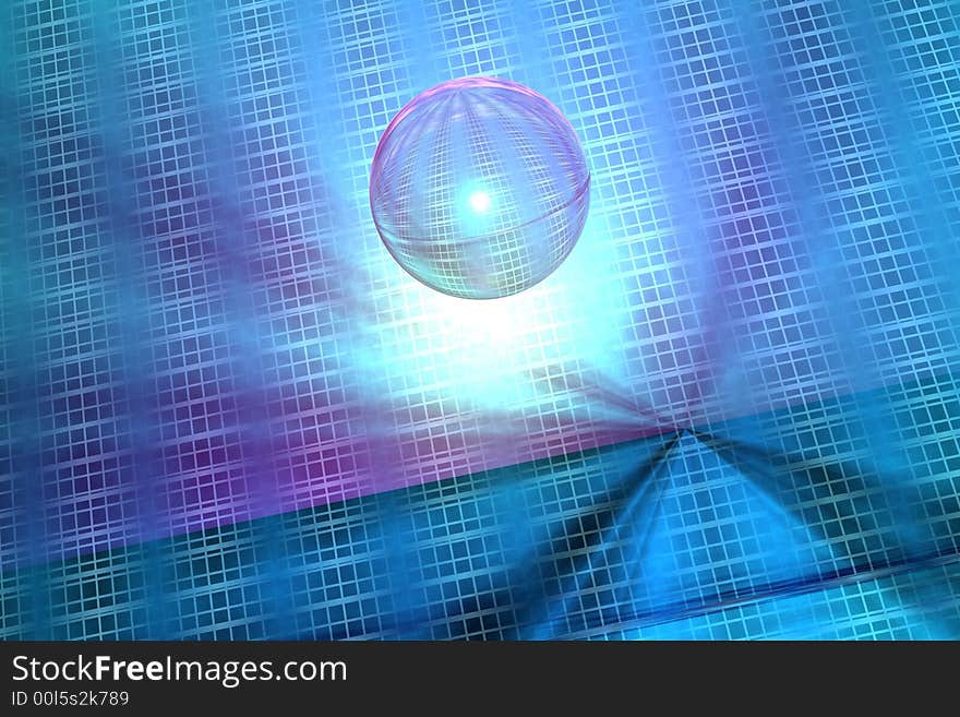 3d render illustration of blue abstract techno background with bubble. 3d render illustration of blue abstract techno background with bubble