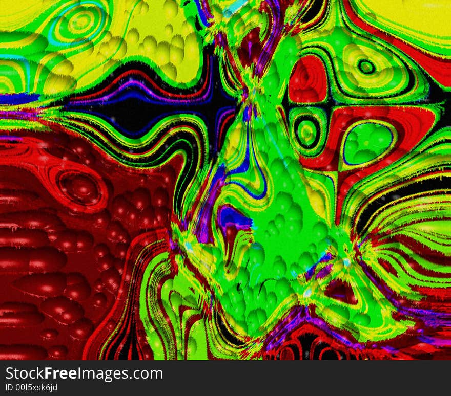 A beautiful and vibrant colored abstract paint. A beautiful and vibrant colored abstract paint.