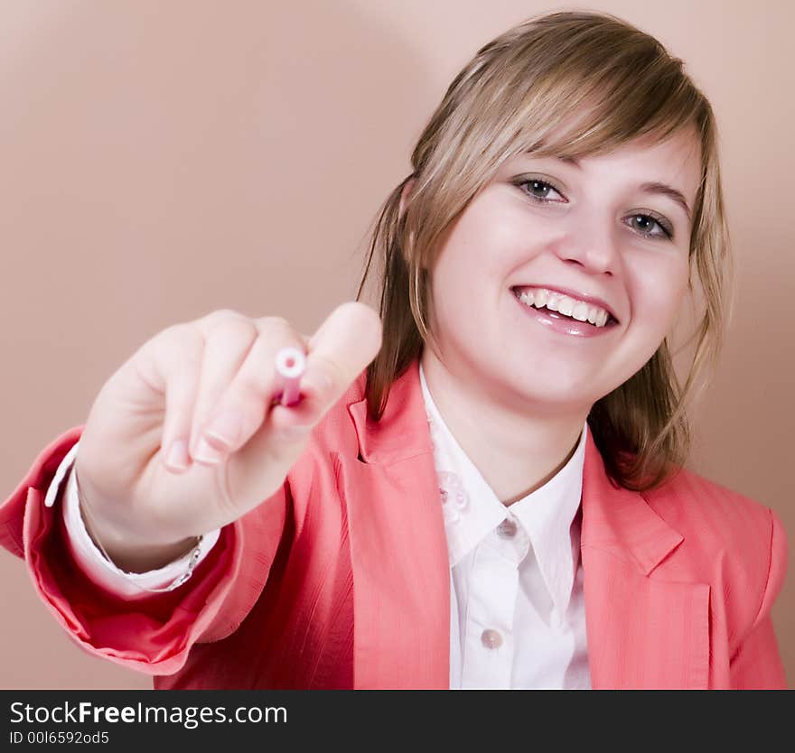 Attractive young businesswoman