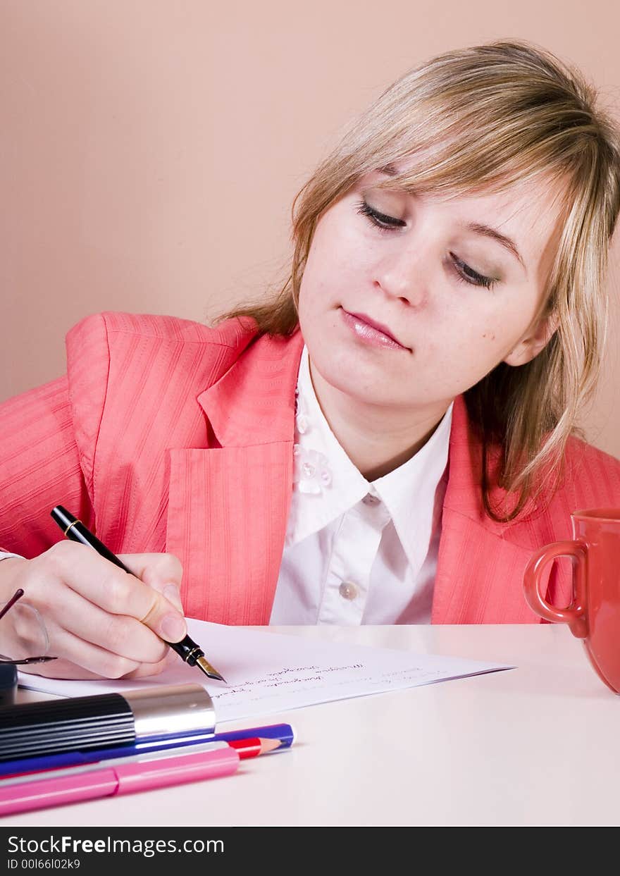 Attractive young businesswoman