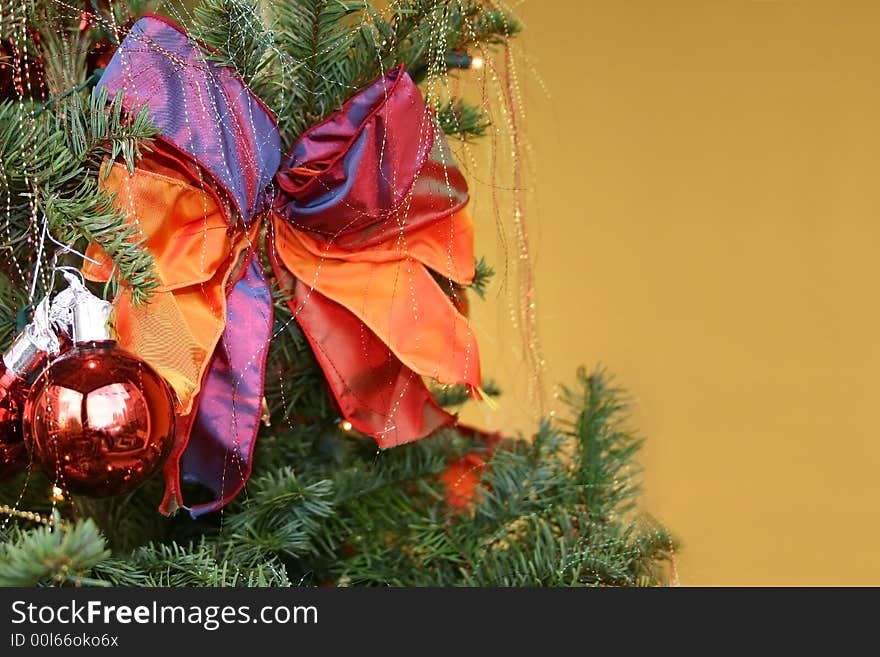 Christmas Tree close-up with copyspace. Christmas Tree close-up with copyspace