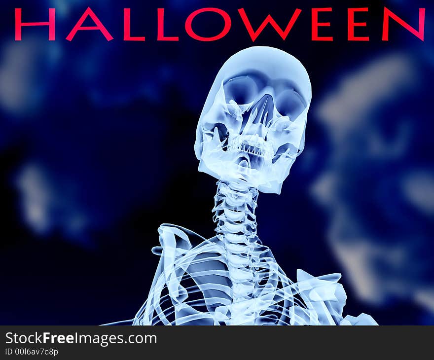 An image of an xray of a skeleton, a good Halloween or possible medical based image. An image of an xray of a skeleton, a good Halloween or possible medical based image.