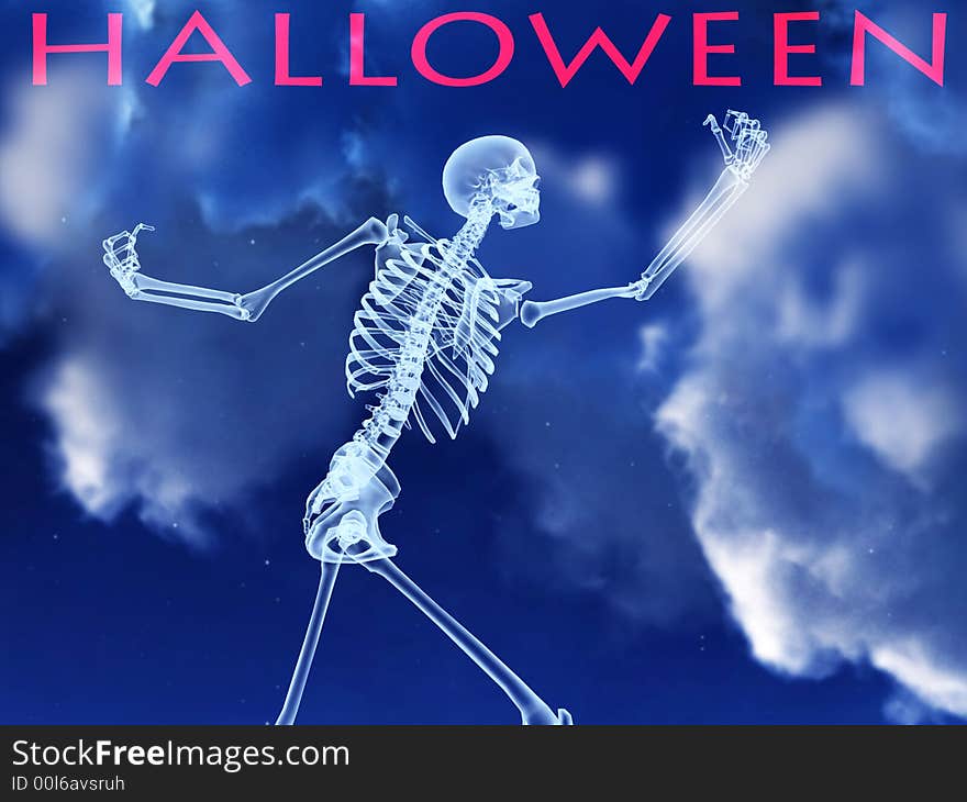 An image of an xray of a skeleton, a good Halloween or possible medical based image. An image of an xray of a skeleton, a good Halloween or possible medical based image.