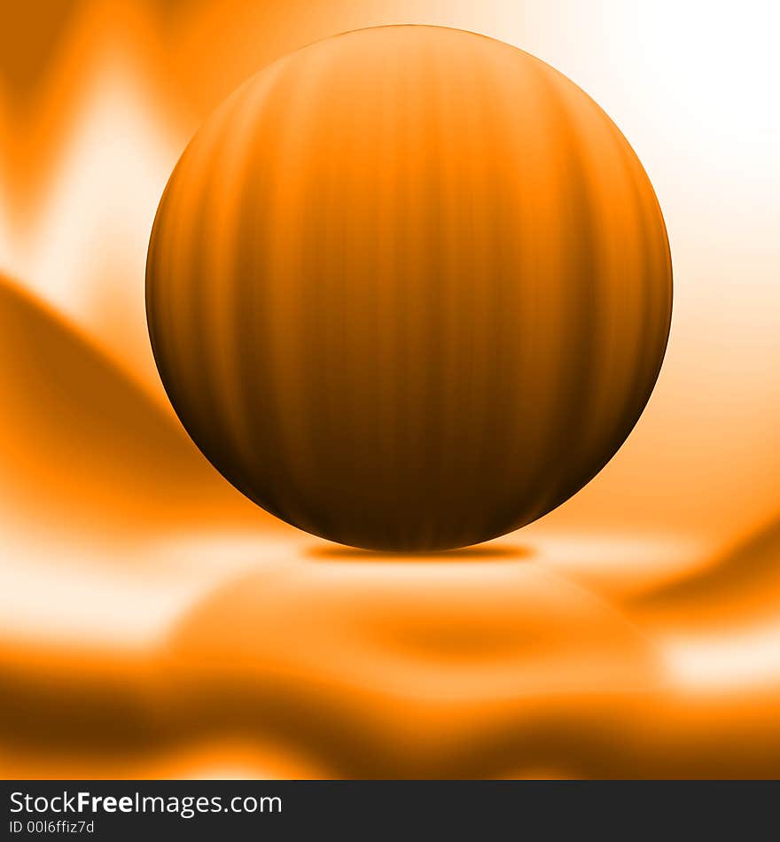 Big orange pumpkin illustration that is computer generated