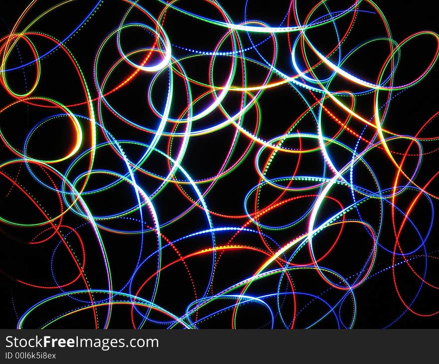 Long exposure of flashing diodes and fiber optics. Long exposure of flashing diodes and fiber optics.