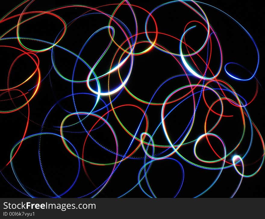 Long exposure of flashing diodes and fiber optics. Long exposure of flashing diodes and fiber optics.