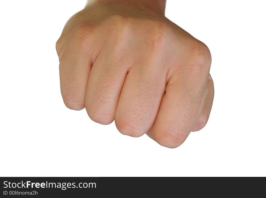 Hand isolated on pure white background. Hand isolated on pure white background