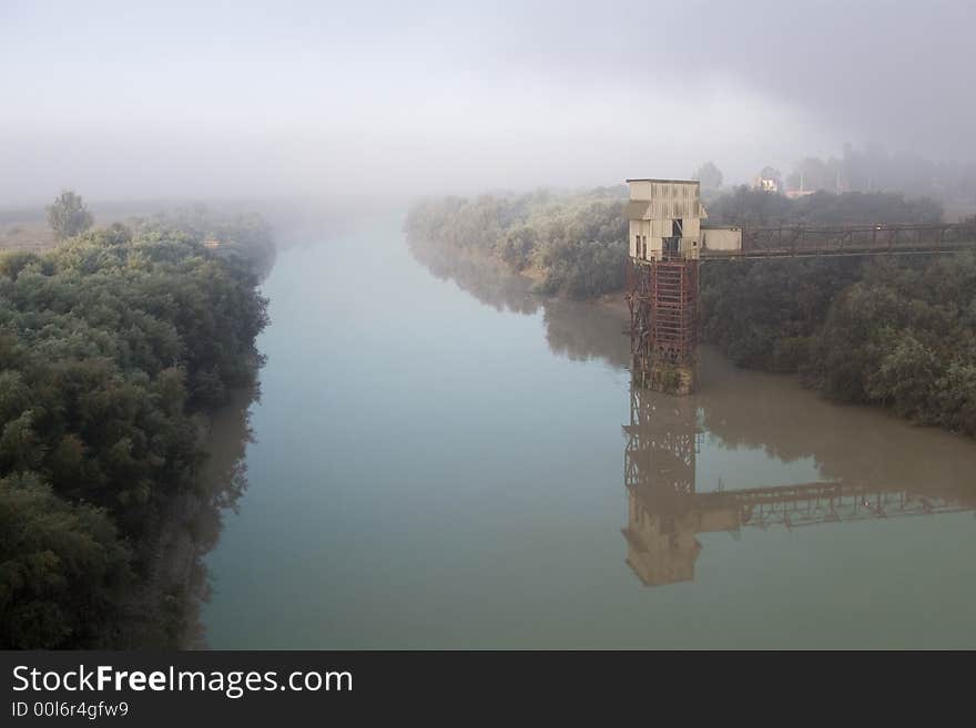 Fog on a river