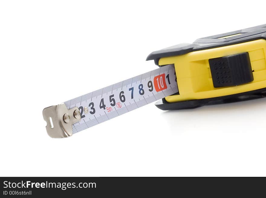 Measuring tape isolated on a white background