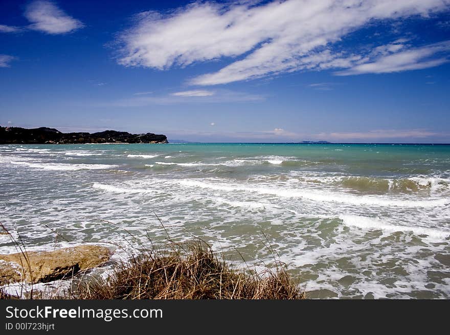 Corfu island wild beach