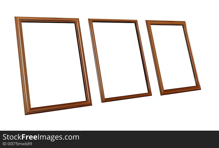 Wooden frameworks baguet for photos