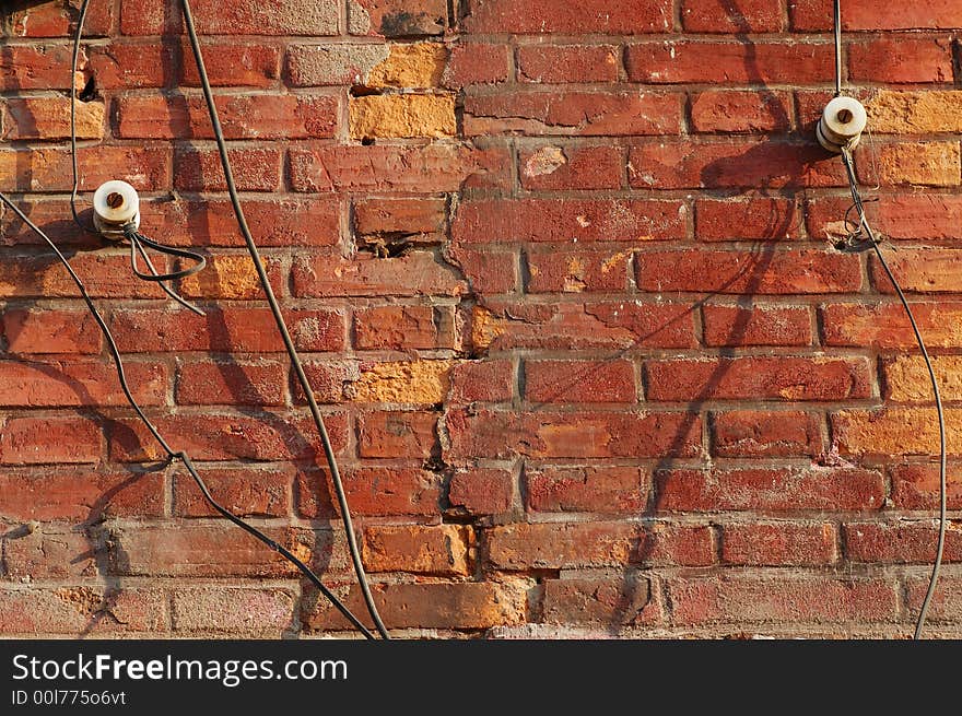 Brick red wall