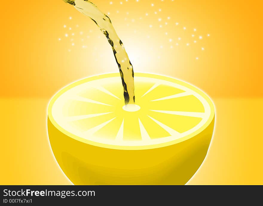 Lemon cut in half on white background with water. Lemon cut in half on white background with water