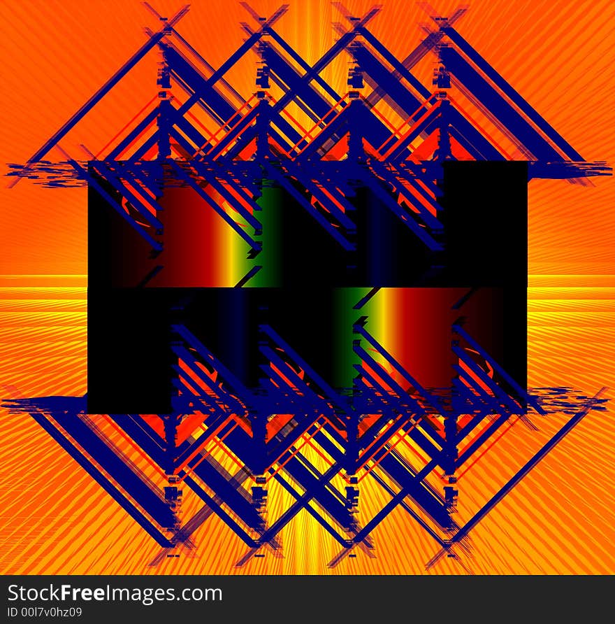 Graphic composition.
Graphic composition.Geometrical figures on a bright yellow background with gradient use