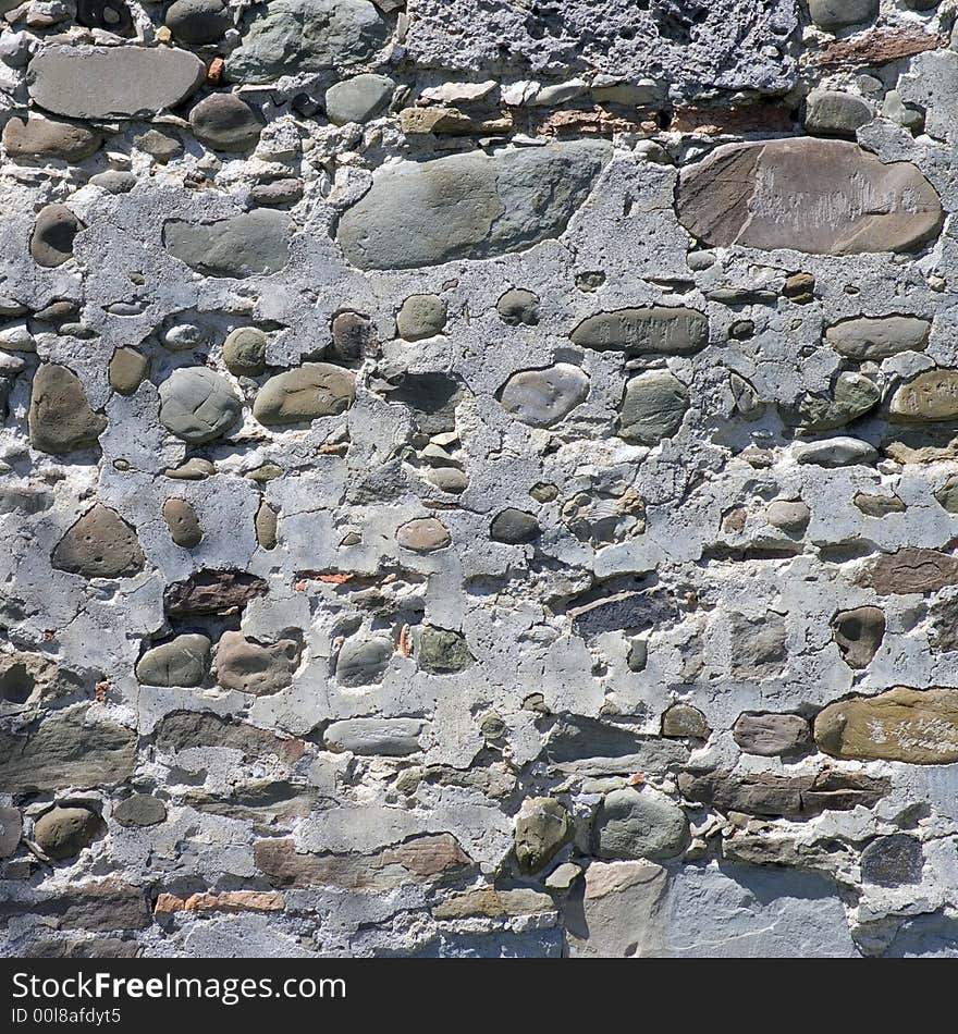 Ancient citadel wall, texture close-up. Ancient citadel wall, texture close-up