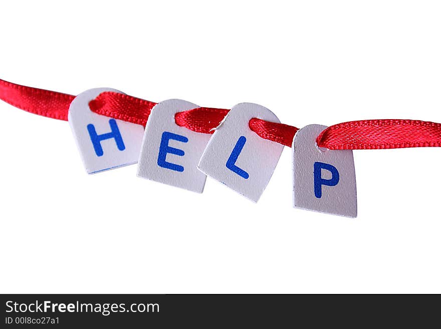 Help written on a rope