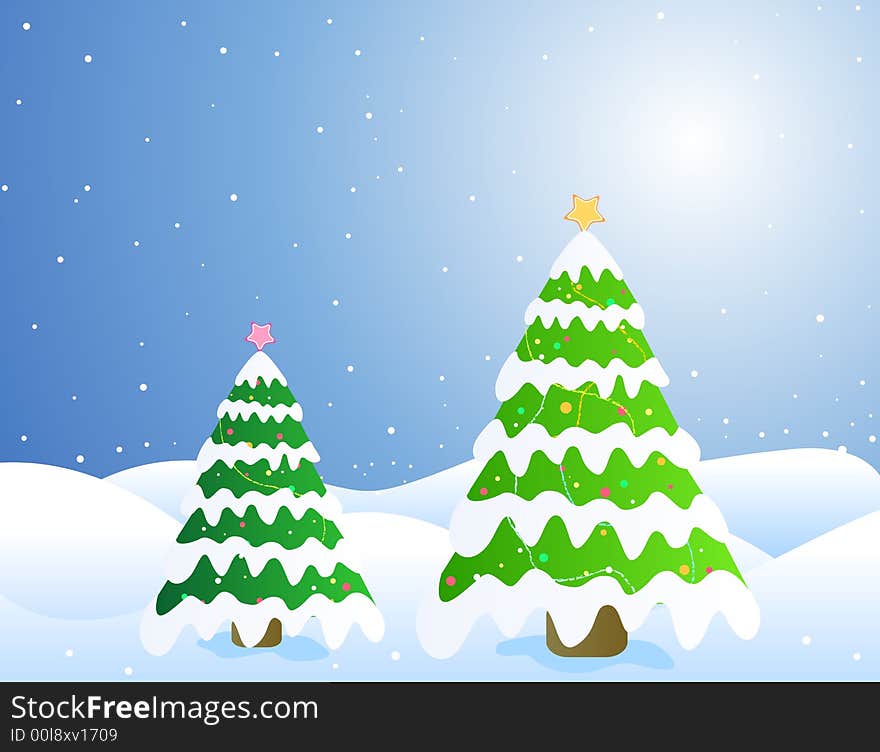 Christmas trees / Card