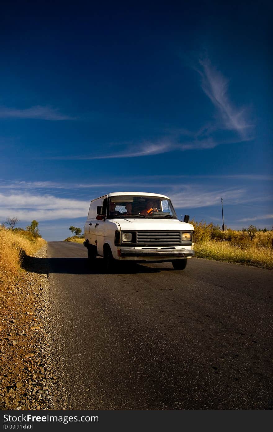 Car on a road