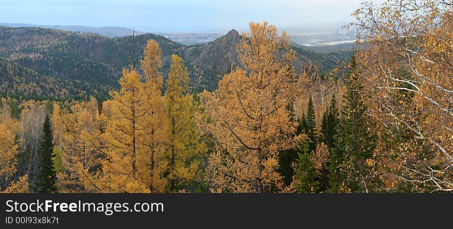 Stolby mountain in Siberia