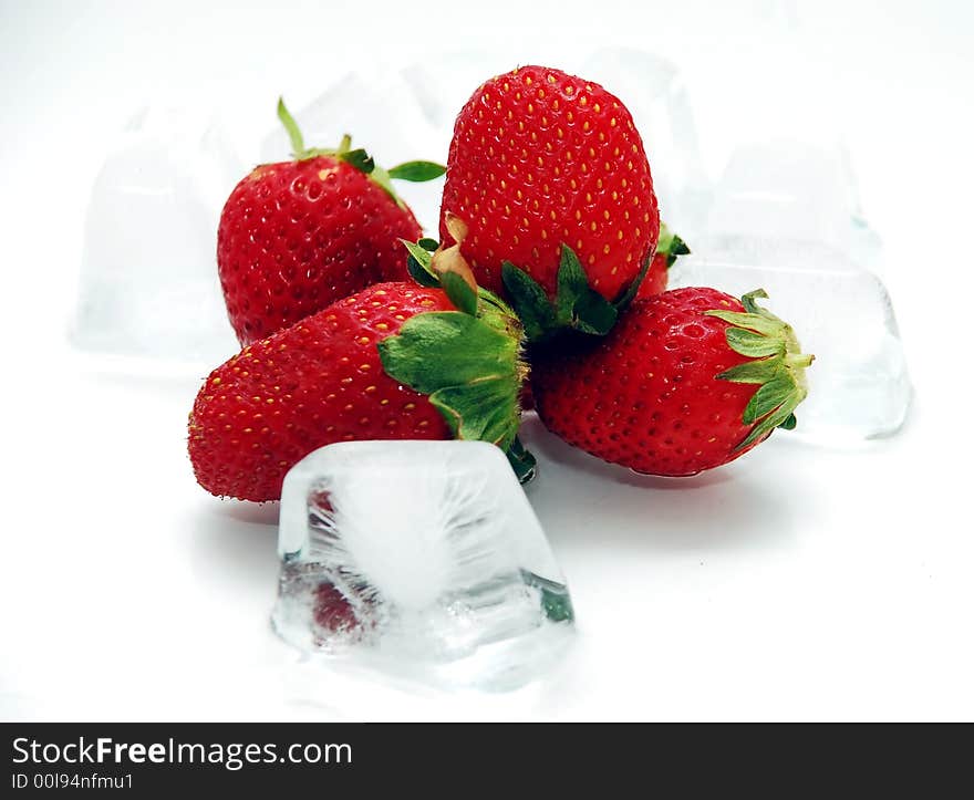 Beautiful focus a strawberry fruits image on the white background