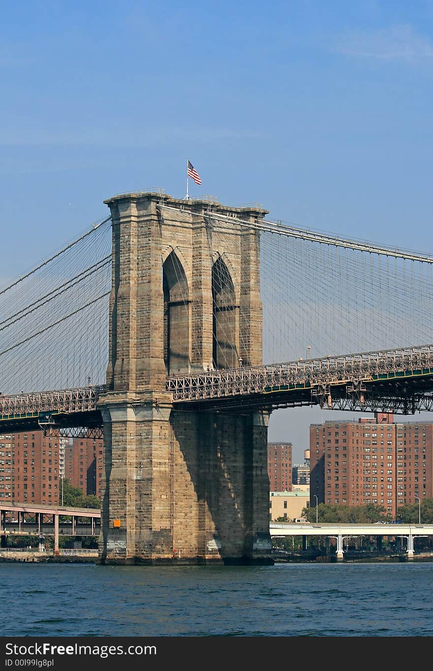 The Brooklyn bridge in New York City