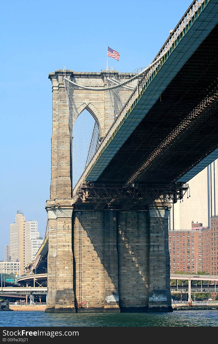 The Brooklyn bridge in New York City