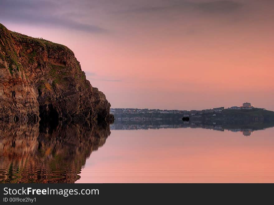 A beach in Newquay, Cornwall, UK. A beach in Newquay, Cornwall, UK