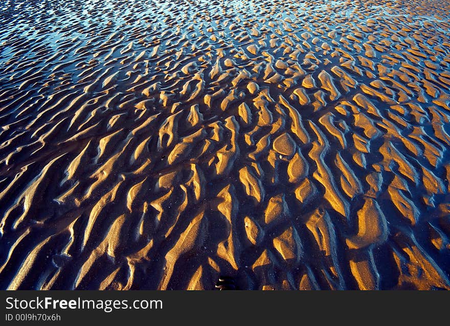 Waves of sand on the beach. Waves of sand on the beach