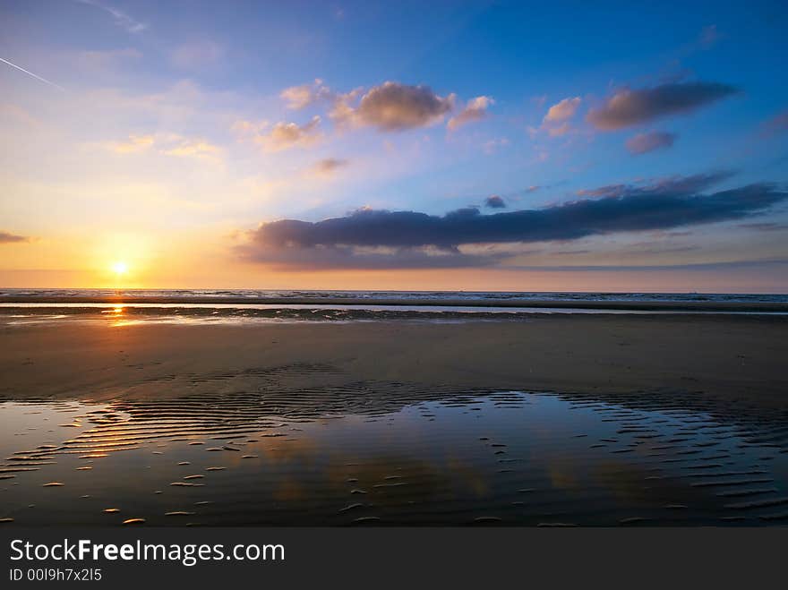 Sunset on the beach