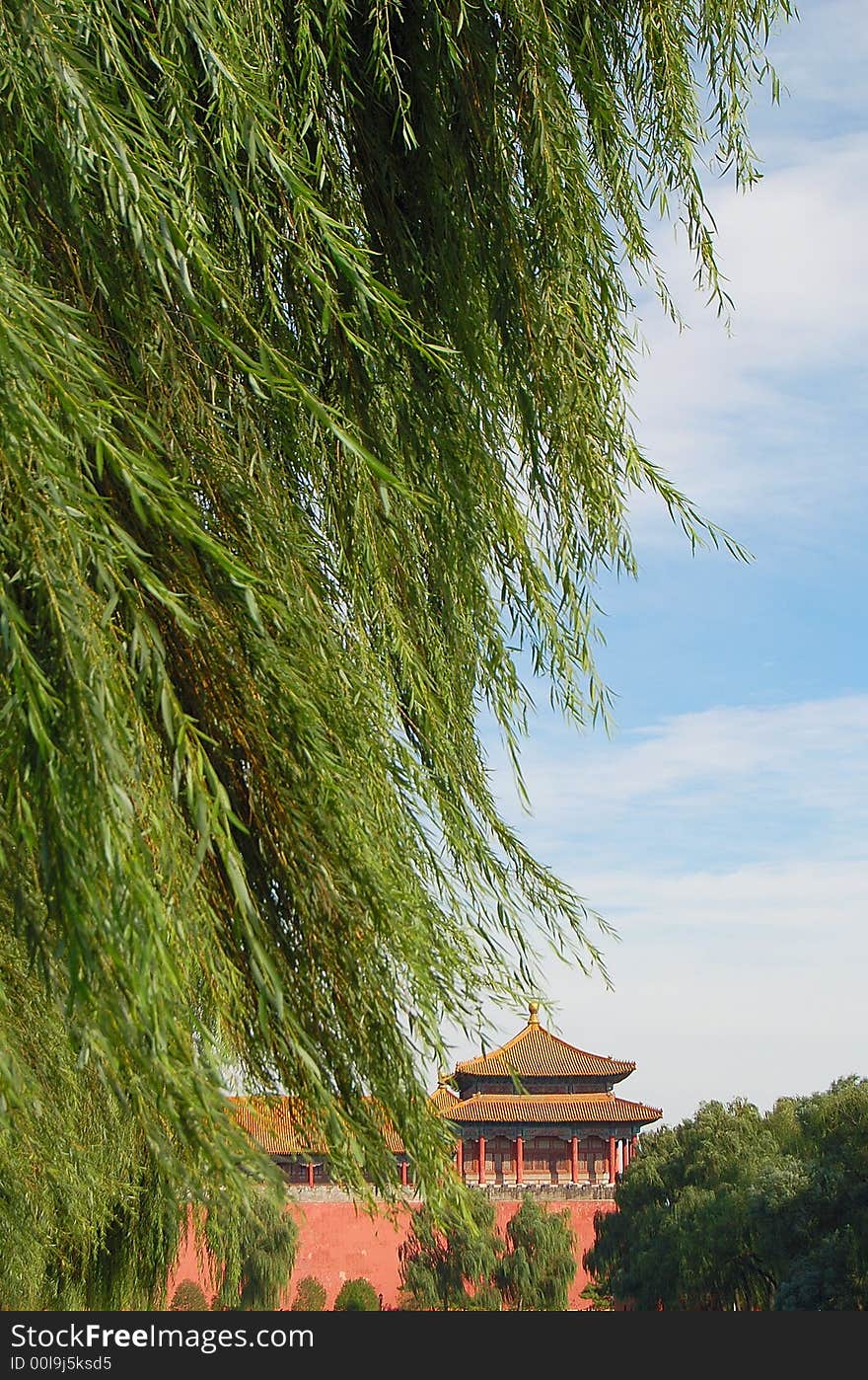 A distant view, part of the forbidden city, world historic heritage, Beijing China. A distant view, part of the forbidden city, world historic heritage, Beijing China.