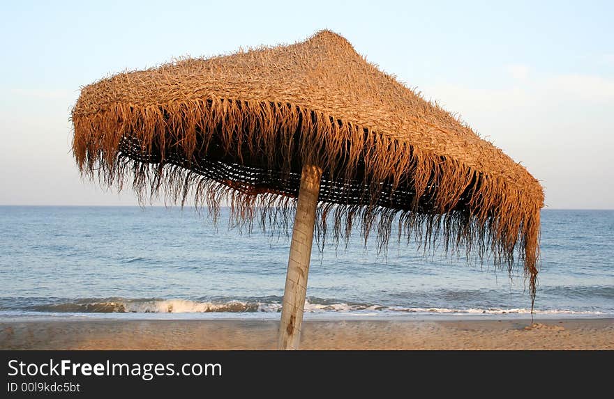 Down the beach in the island