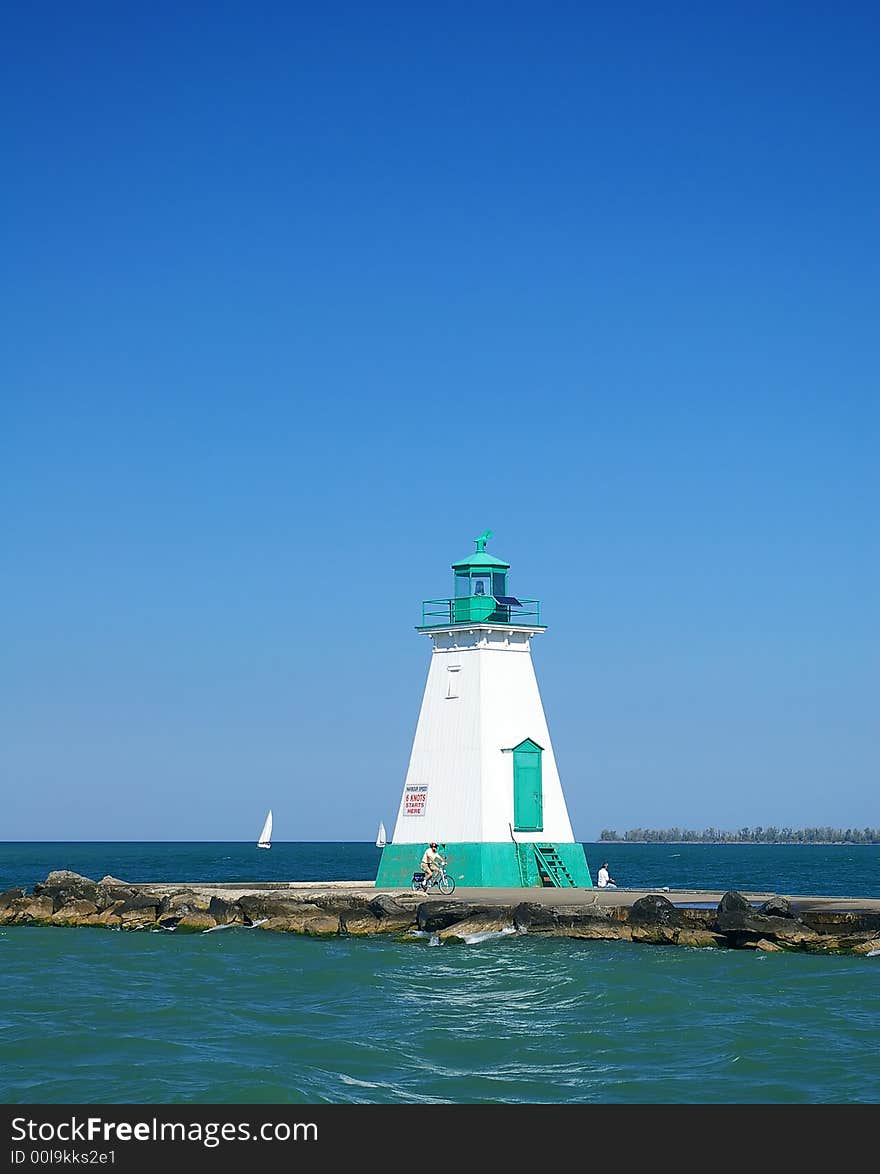 Lighthouse at end of pier