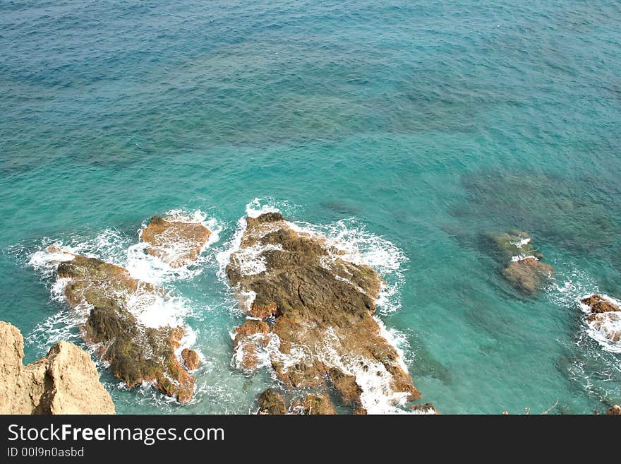 Cliff view in the remote island, Spain