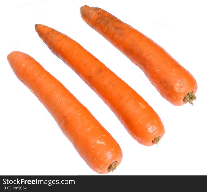 Carrots On A White Background