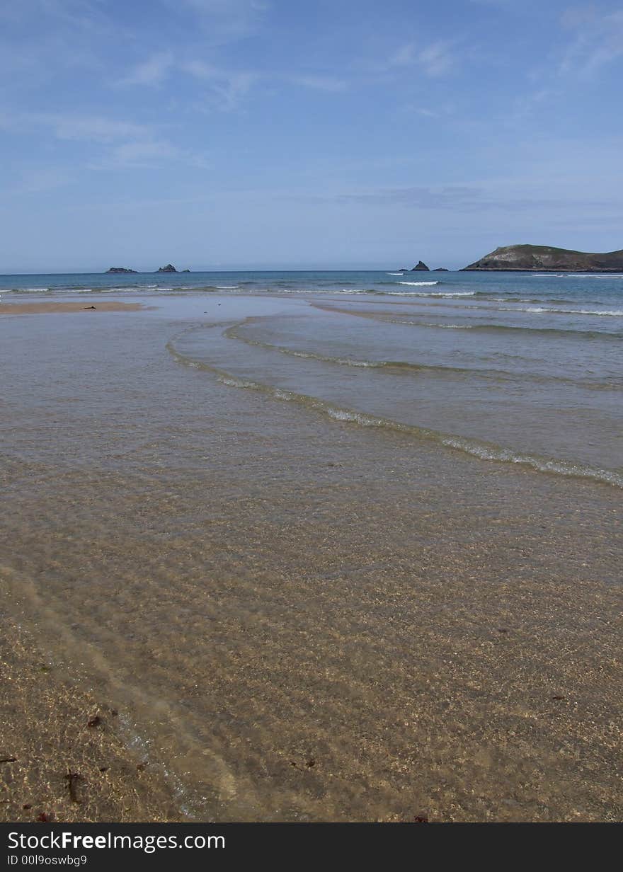 Looking out to sea from Constantine Bay, Cornwall, England