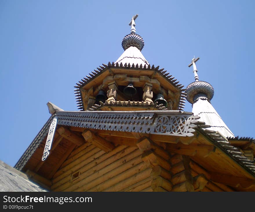 Spring day in a monastery of an orthodox monastery. Spring day in a monastery of an orthodox monastery