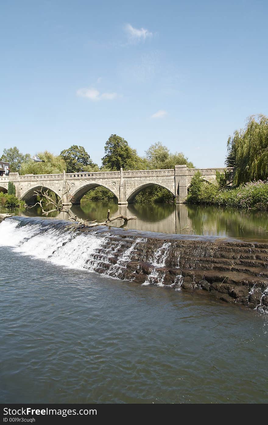 Boat trip - Waterfall at Bathampton. Boat trip - Waterfall at Bathampton