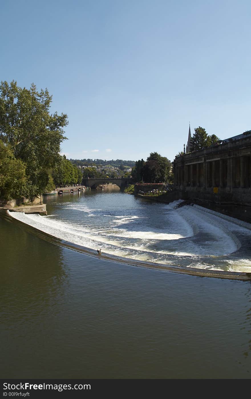 Waterfall At Pulteney Bridge