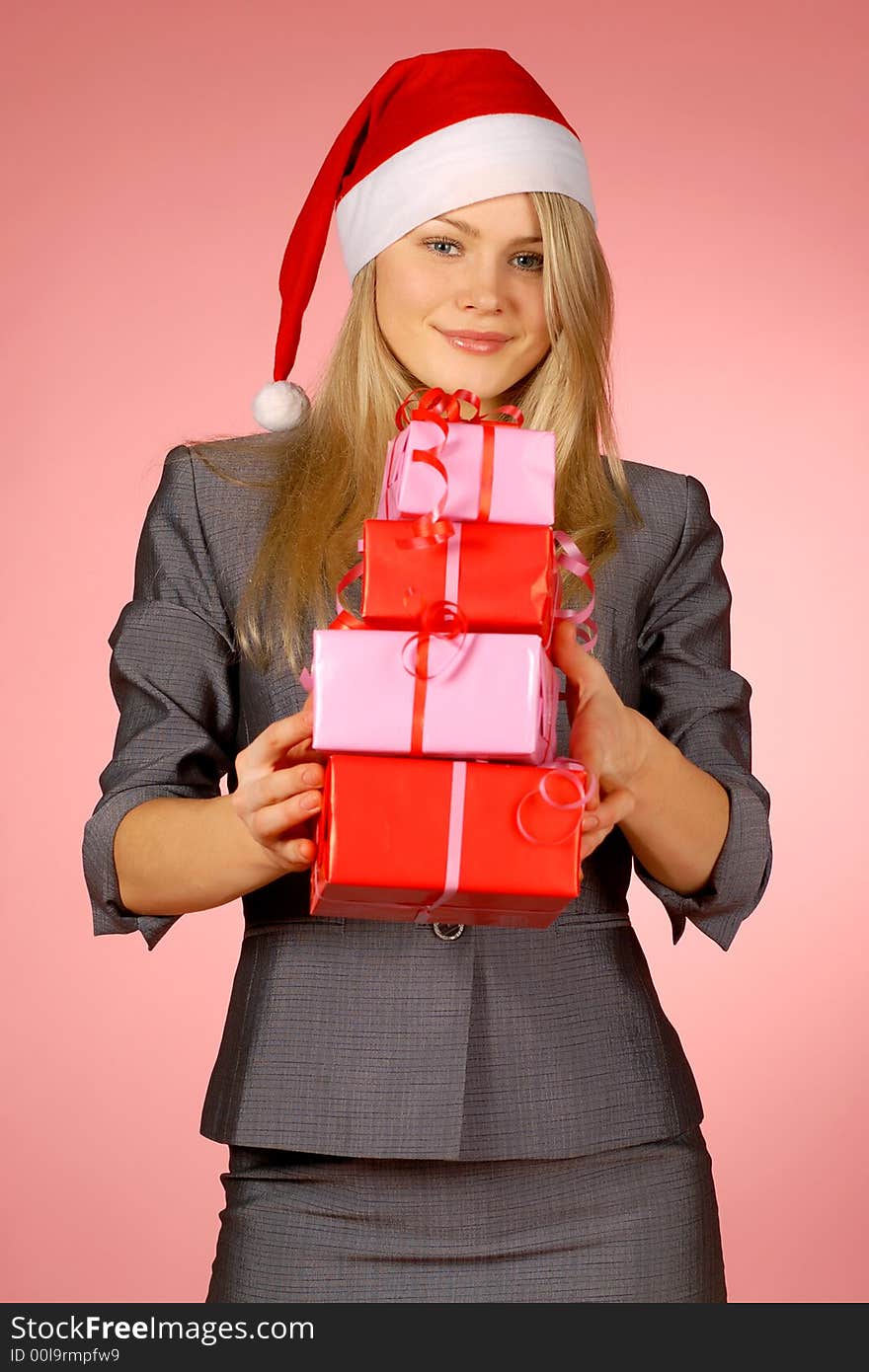 Business-woman & gifts