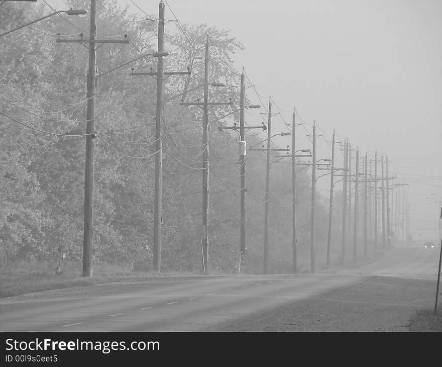 Fog road