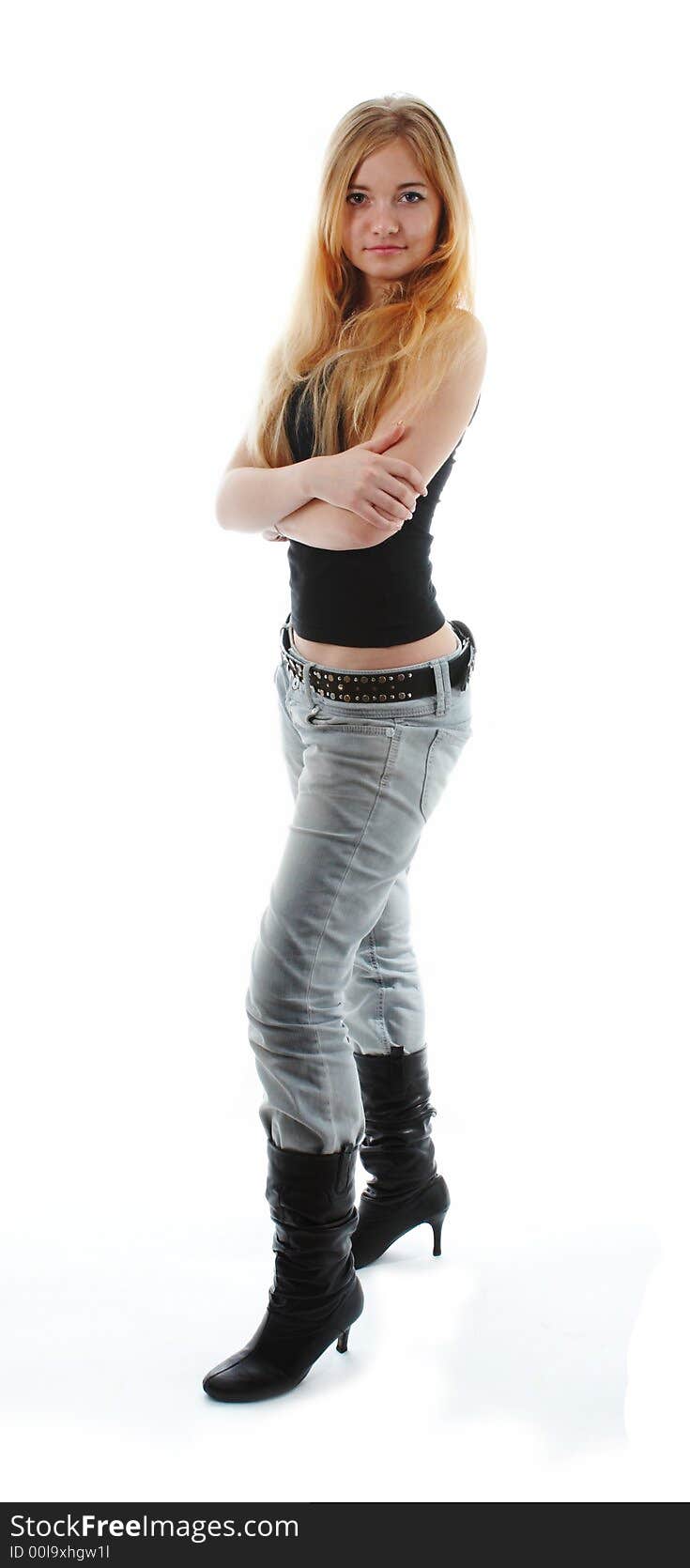 Beautiful Young Woman In Jeans