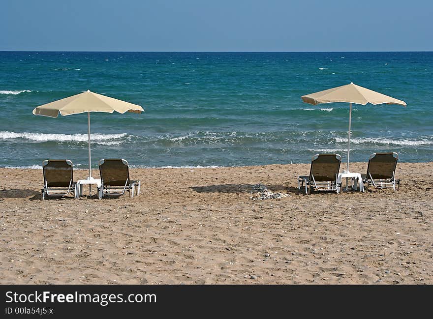 Romantic set on the beach