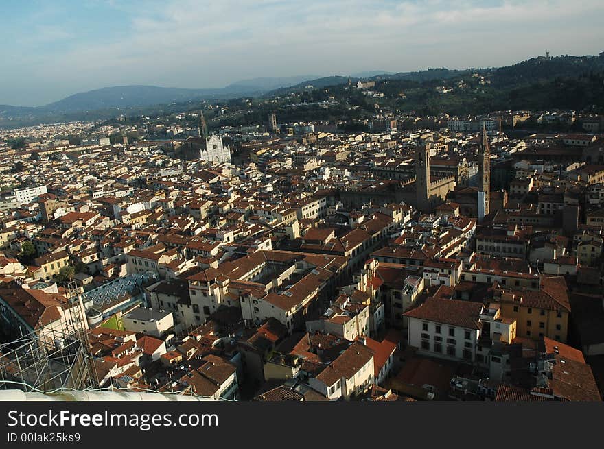 View of the city of Florence. View of the city of Florence