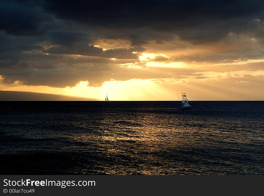 Sunset on the beach